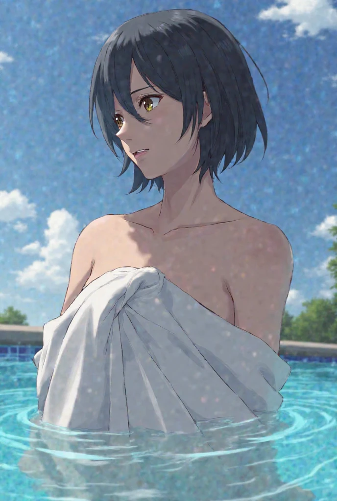 score_9, score_8_up, score_7_up, source_アニメ, ambient light,
Yukari Yukino, Yukari Yukino, short hair, black hair, detailed blue eyes, hair between eyes,
show off breast, ((undress white shirt)), wet body, , white lace panties,
outdoor, Natural Park bench, realistic Shinjuku Gyoen, on side, blush,
cowboy shot, looking at viewer, 独奏, dutch angle,