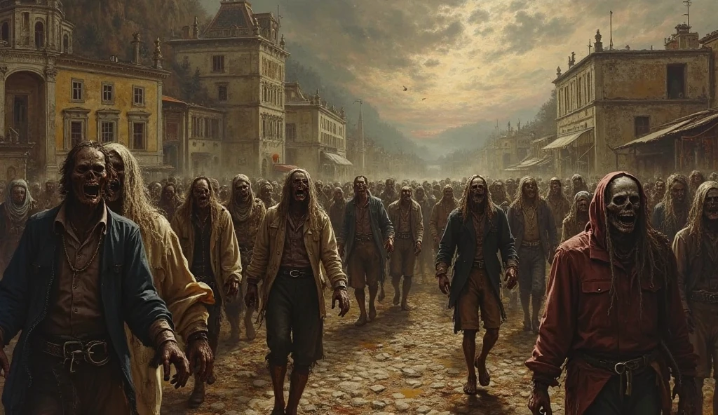 zombies in the napoleonic wars that has painting aesthetics,In addition to being French soldiers 