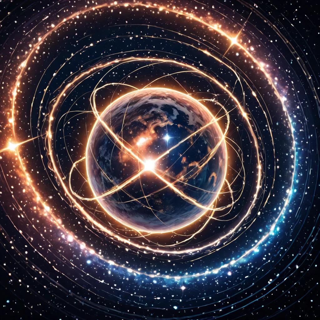 ((nohumans)), amazing masterpiece, top quality, high fashion, absurdres extremely, HDR, intricate details, vivid colors, A planet that shines in jade color, space, Galaxy