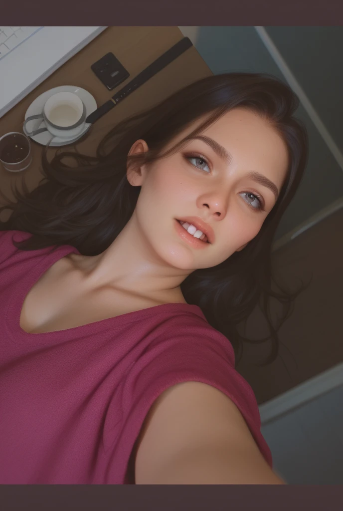 There's a woman lying in bed with a pink object, posando na cama, na minha cama, na cama, Lorena Avarez, Olhos do quarto, imagem de perfil, 3 2 anos, Alexa65, Alexa 65, 38 anos, angelawhite, Mulheres de 40 anos, fernanda suarez, 3 6 anos