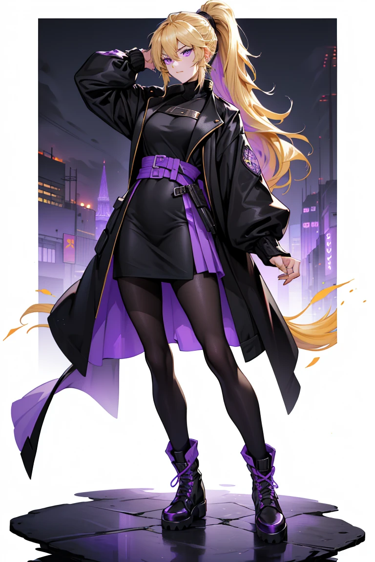 Anime style, High quality, high details, A Lolita Vampire, ((Blonde, long, Loose fluffy, Hair)), young outline, ((Intimidating, hisui, Eyes)), mischievous mouth, ((Young body, Red dripping water)) ((Black underwear, Black cloak)), ((fullmoon, Dark, Night)), city, ((Multiple Magic Circles)),