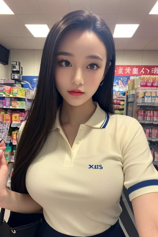 (masterpiece), best quality, Expressive eyes, Perfect face, (Super detailed), ((Kawaii)), Lovely, (charming), ((Very detailed)), 4K, (8K), best quality, (fair), Pretty Face, Medium breasts, Cleavage, nipple, ((完全看見White lace panties)), Mucus, 20 years old, Adult girl with long black hair, Straight long hair, 1 girl, Solitary, Super beautiful illustrations, best quality, 8K, Bangs, Tall girl born,((White lace panties)), Cowboy shooting,((Wearing sky blue t-shirts)), (((miniskirt))), (((Very detailed))), A young woman opens her eyes with contentment. Calm facial expressions and gentle breathing create a calm atmosphere..,(((Very detailed))), yellow-headband, red eyes, straight long hair, red hair:1.5, 1 slender beauty:1.5, (highly detailed face and skin texture, highly detailed eyes), inside a supermarket, held little handbag, choose fresh Ingredients food ,see it slightly nipples, squatting kneeling, cowboy shot, spread legs, from below view, dynamic angle