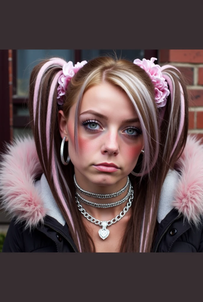mujer hermosa, 13 years old, vigilante, pink dyed hair, Ropa de cuero sexoy, senos grandes, Estilo cyberpunk, Detalles realistas, sexoy, retrato, justo, punk rock, rebelde, sexoy, Toma de cuerpo completo, tetas perfectas, NSFW, sexo, lascivo, wet, bdsm, interpuesto, 2 chicas, Tocar, besar, lamer, soga, nudo, caliente, Masturbarse, Make eye contact with the camera., micro bikini, escote,、Los detalles del iris de la pupila son muy sorprendentes、Limbs without breakdowns、adolescente blanca、Boca naturalmente cerrada、Areola natural、natural 、ojos fijos、cuerpo natural、baby face slightly、Rostro femenino、cuerpo femenino、con cara redonda、a sjustol face、mejillas suaves、mirando a la camara、cuerpo completosbian、destacamento、Rostro equilibrado、Estrabismo ligeramente interno、pecas, Punk, maquillaje punk, chicas de, lindo, adolescentes, , 2 chicas, pcalienteoshoot, full scaliente
