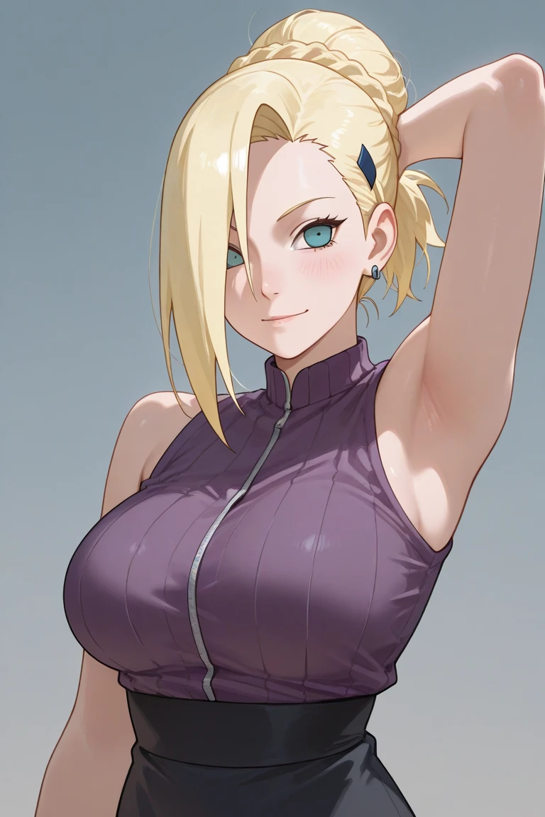 (1girl, solo, masterpiece, 4k, best quality:1.2, (cowboy shot), best quality:1.2, NICE HANDS, COLORFUL, (perfect hands, perfect anatomy)),
samui, black kimono, cleavage, vambraces,
((medium breasts, medium hips, looking at the viewer)),
((simple background, white background)),