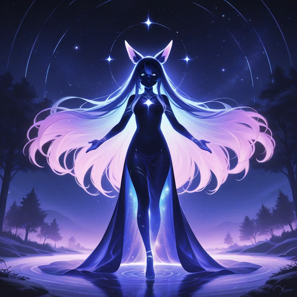 Goddess,otherworldly beauty and allure that transcends mortal comprehension. She appears as a stunning and seductive figure, radiating an aura of power and mystery that captivates all who behold her. Her form is lithe and graceful, with long limbs.
Skin is as smooth as polished marble, pale and flawless, with a subtle luminescence that casts her in an ethereal glow. Her hair cascades in waves of midnight black, tumbling down her back in a cascade of dark silk that shimmers with an otherworldly sheen. Her eyes burn with an intense, otherworldly light, their color shifting like the flickering flames of a dying fire, drawing the viewer into their depths with an irresistible pull.
Adorned in garments of flowing silk and gossamer lace, Astarte's attire is as beguiling as she is, clinging to her form like a second skin and accentuating every curve and contour of her divine figure. Jewels of dark crystal and precious metals adorn her form, sparkling and glinting with an inner light that seems to pulse with the very essence of darkness itself.