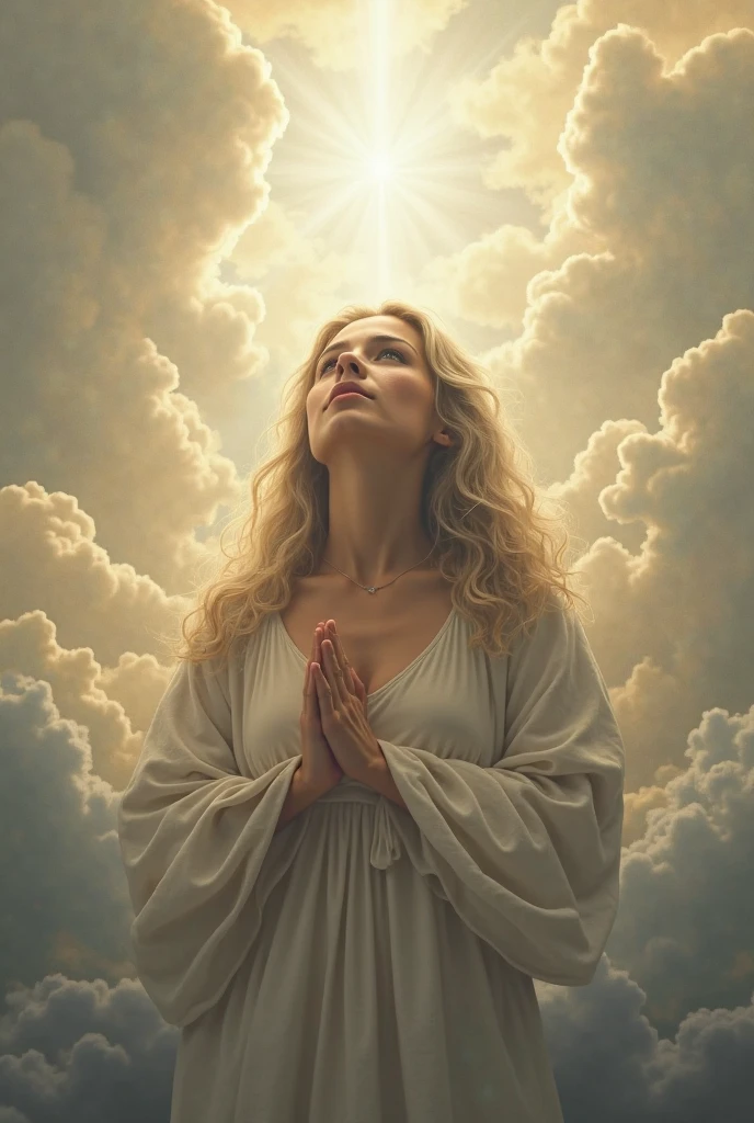 Woman crying being forgiven by god