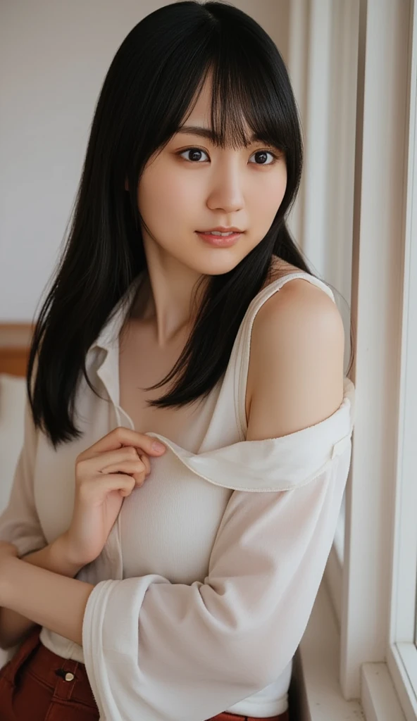 (best quality,4k,8k,highres,masterpiece:1.2),ultra-detailed,(realistic,photorealistic,photo-realistic:1.37),young Hinata in seductive and sensual pose, long-flowing hair, vibrant eyes, flawless skin, delicate features, captivating expression, alluring smile,body covered in glistening oil, glistening skin, alluring curves, naruto scene, moonlit night, cherry blossom trees, soft petals floating in the air, gentle breeze caressing her body, NSFW scene, subtle hints of intimacy, elegant and tastefully depicted, rich colors, warm and inviting tones, soft and sensual lighting, a scene full of desire and longing.