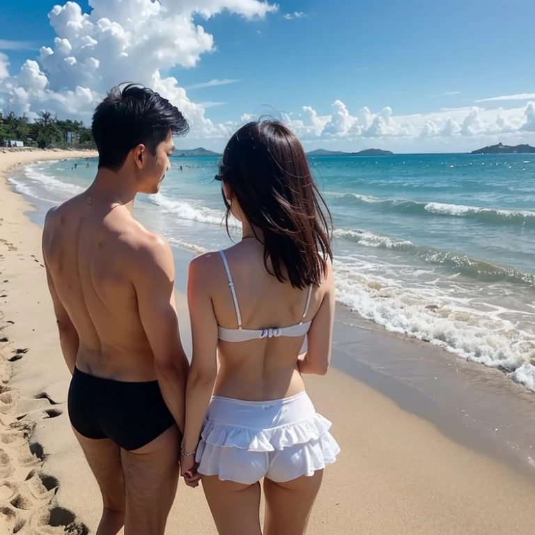 wearing pink bikini g-string