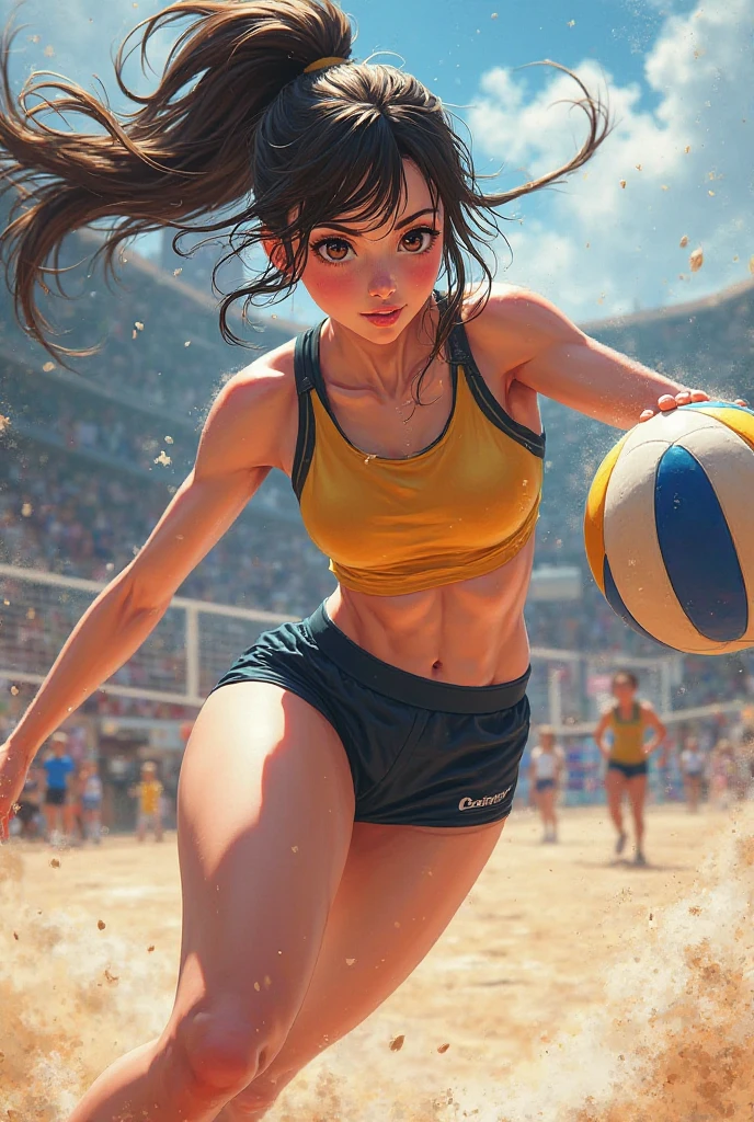 She going to playing volleyball