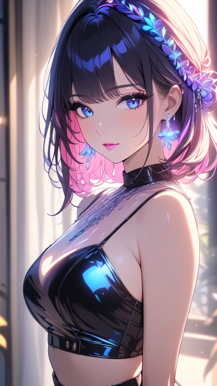 iridescent painting, prismatic, holographic, chromatic aberration,
masterpiece, best quality, 1girl, <lora:kwFemaleBeta42_SDXL_v1:1>,
asian,cleavage