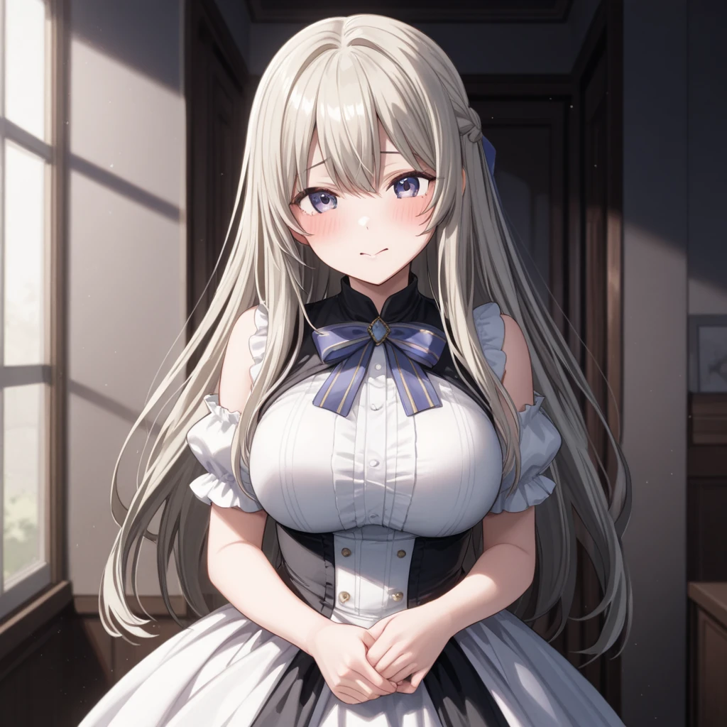 Tears well up in Emily's eyes as she lifts the fabric of her dress, revealing her breasts with a profound sense of shame. She fights back tears as she exposes herself against her will, feeling violated by the app's powerful influence.