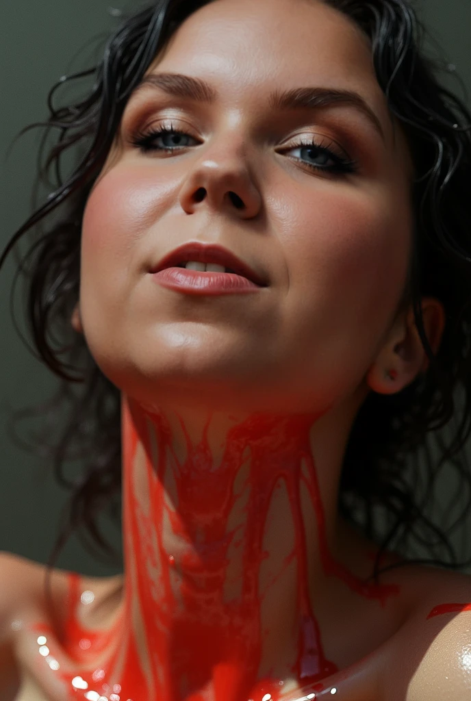 (Optical Realism:1.2) (Optical Realism:1.2), Beautiful and hot brunette, Has a medium-sized, beautiful figure and legs., big , Beautiful nose, Thin face, Pale skin, My hair is very curly brown., sexy, ((naked body)), Died in the autopsy room, Fall down, Close your eyes, And blood dripped from the body.. ((Too realistic)) ((There are too many details.)) ((4k photos))