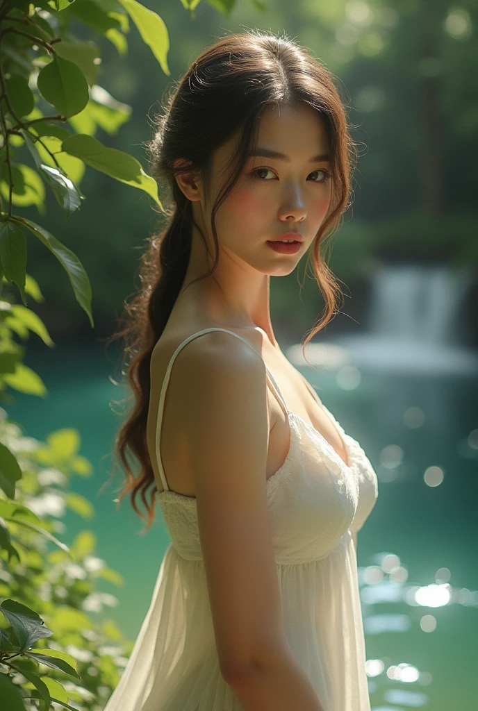 This antique beauty was dressed in a light gauze costume, her long hair fell to her waist like a waterfall, and she wore a delicate gold step shake on her head, which gently swayed with her steps. Her eyebrows are picturesque, her eyebrows are like distant mountains and dai, and her eyes are like autumn water. Her lips are like cherry blossom petals, slightly upturned, looking dignified and charming.

Her skin is like jade, and her whiteness is radiant with a healthy rosy. Her figure is slender, but feminine, like a willow branch, gently swinging, with its own unique charm.

This beauty's eyes are clear, as if she can see through everything, but she reveals a deep sense of mystery. Her demeanor is elegant, like a fairy who came out of an ancient picture scroll
