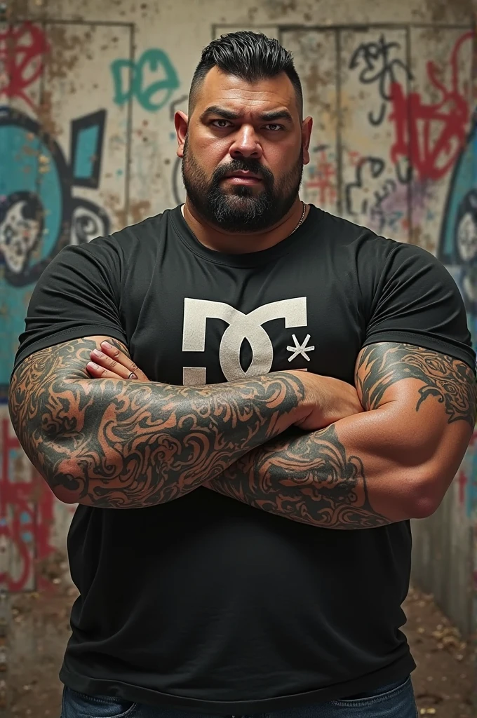 a close-up of a man with a tattoo on his chest, muscular and scary, ernest khalimov body, stark and imposing, stark and ferocious, glossy paint, extreme muscles, the starkest superhero, Intimidating Executioner, concept art like ernest khalimov, stark and muscular, stark, steroids, bodybuilder ernest khalimov, muscular character, powerful and huge