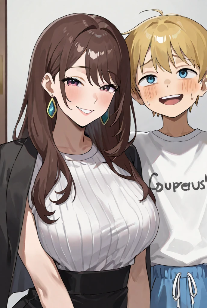 (1 review), (1 mom), (duet), Mom makes love with her little son, European 40 year old milfs со своим маленьким сыном with blonde and brown hair, Best quality:1.4), (ultra high resolution:1.2), (8K, raw photo:1.2), Lorenalexis, (1 mom, 1 review), mom shows off her curves, Seductively bending over, wearing sexy outfits and topless, with his little passionate son, clear eyes, mom and her little son inserts phallus into mom, ((French Kiss))