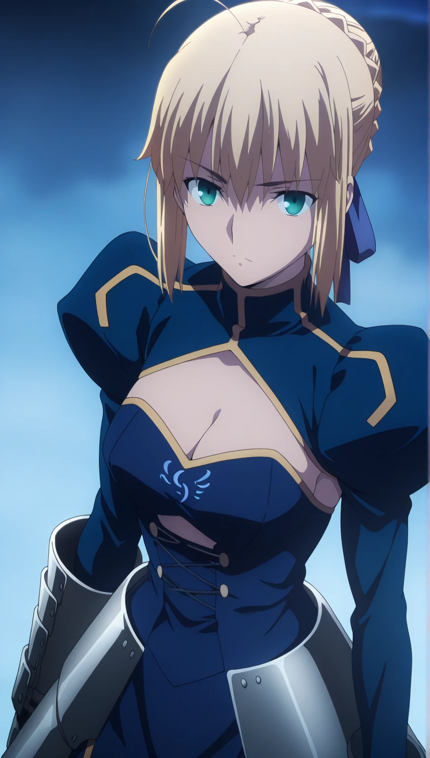 Saber huge breasts bunny suit smile