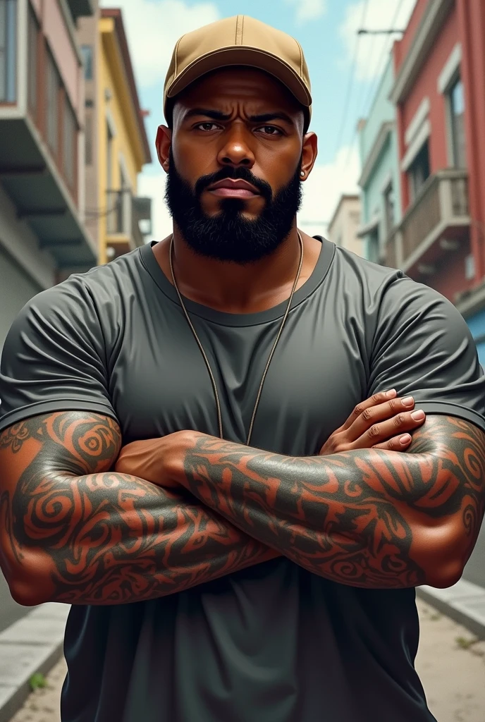 A naked muscular man