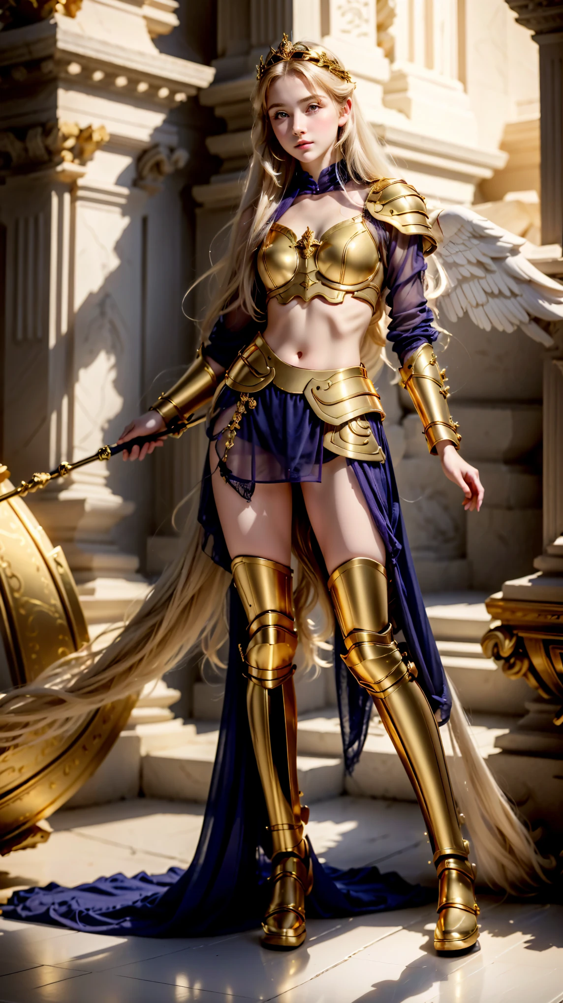  knight armed to the teeth in front of a bonfire,   Golden Paladin Armor  , picture of female champion , epic paladin armor,  gold clothes, light gold armor, Angelic Golden Armor  , female champion , gold paladin, paladin armor, elegant golden armor  , shiny golden armor, gorgeous female champion ,   wearing golden armor , engraved golden armor,Hermione_Granger_Ema_Watson-4400, 
 ([long hair hair]:1.8), (full body:1.8), (upper body up:0.3), (hyper realistic:1.4), (realistic:1.3), (best quality real texture skin), Detailed eyes, detailed face, PERSEPHONE, Persephone, Persephone, (SFW:1.5) HYPERREALISTIC, huge saggy breasts, perfect legs, perfect legs, pernas added, pernas added e perfeitas, shapely legs, shapely thigs, pernas added, coxas lisas. (erotic pose:1.5), (thick eyebrows:1.2), (Big purple eyes:1.2), (ultra detailed eyes:1.4), (high resolution eyes:1.1), (ultra detailed skin texture:1.4), (Beautiful toned body:1.1), hair bow, ( moist skin:1.1), (sexy face:1.5), elegant lady with alabaster skin, realistic renaissance portrait, portrait of princess, pale porcelain white skin, rococo queen, inspired by Franz Xaver Winterhalter, renaissance digital painting, porcelain pale skin, renaissance portrait, gorgeous woman, in a high renaissance style, baroque digital painting, Belle 