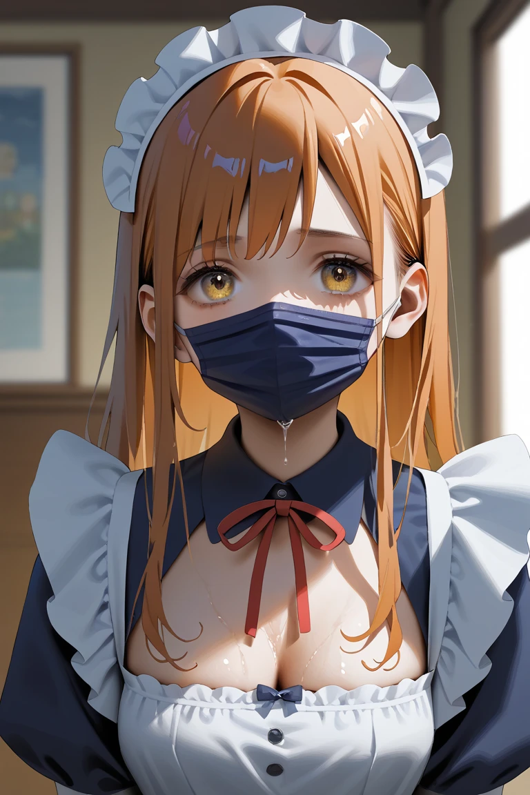 (Highest quality, 4K, 8k, High resolution, masterpiece:1.2), Very detailed, Picturesque, Animated Photography, Photo Animation:1.37)、A ruined world、Japanese schoolgirl、Orange Hair、short hair、((Yellow-green ribbon))、((Completely naked))、ecstasy face、(Injury)、facial scar、(empty eyes)、wounded、(blood)、(((Bloody bandage:1.5)))、choker、leash、pussy juice、sweat、steam、crying、saliva、trembling、nakano yotsuba