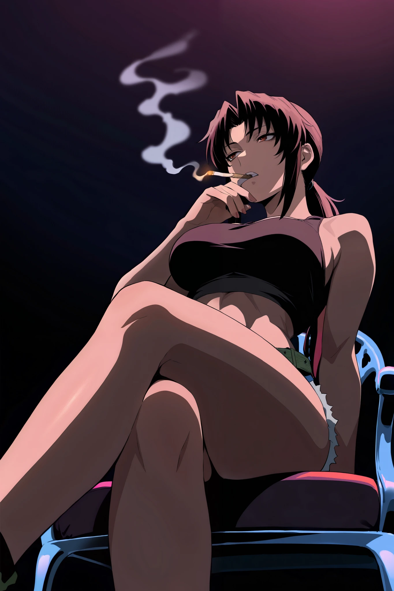faye valentine from cowboy bebop masturbating, touching her pussy, rapidly smoking cigarettes, sucking very hard on cigarette, deeply inhaling, pain, agony, the cigarette ash is growing very long, the cigarette ash is very long, SMOKE IN MOUTH, lots of cigarette ash, 