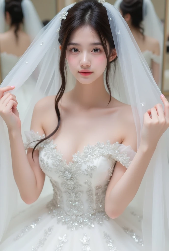 Korean woman, (masterpiece, Beautiful people, A tainted smile), Virtual YouTube, Delicate skin texture