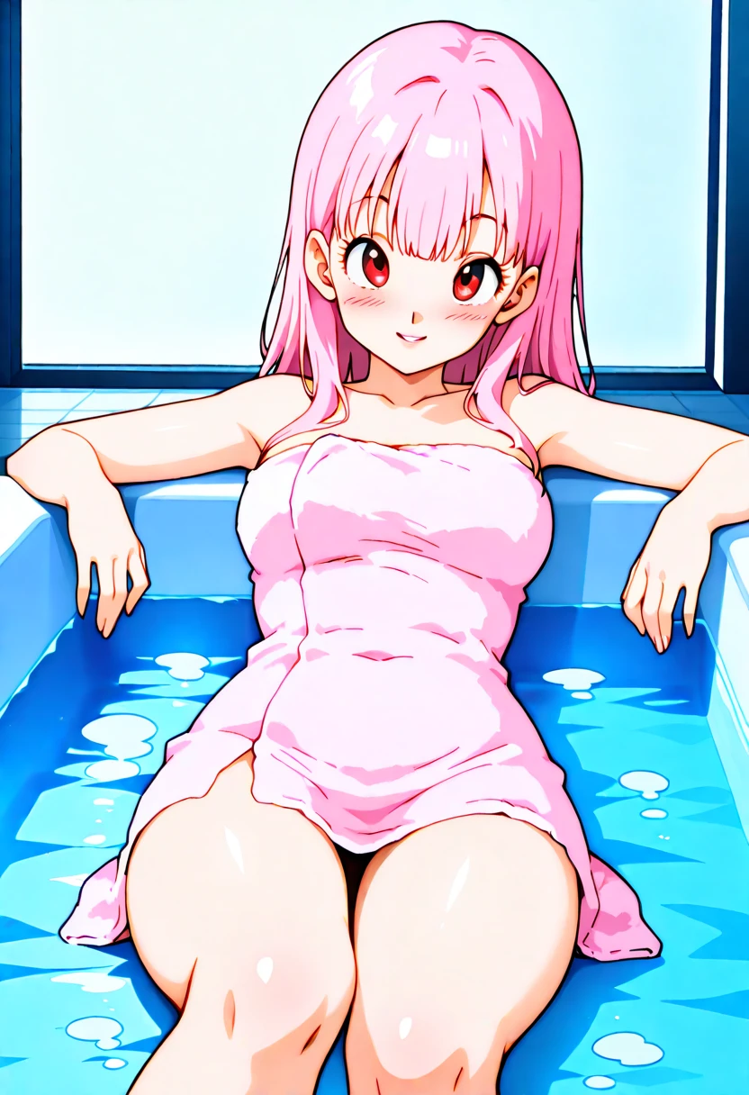 nsfw, score_9, score_8_Excellent, score_7_Excellent, score_6_Excellent, anime, Grand Blue, Break Cure Yell, Pink Hair, Beautiful Eyes, Perfect Face, Perfect hands, Perfect Fingers, small breasts, Puffy nipples, Completely naked, Pussy juice, Sexual Ecstasy, trembling, foot focus, squatting, arms behind head, cowgirl position, girl on top, cum in pussy, vaginal penis