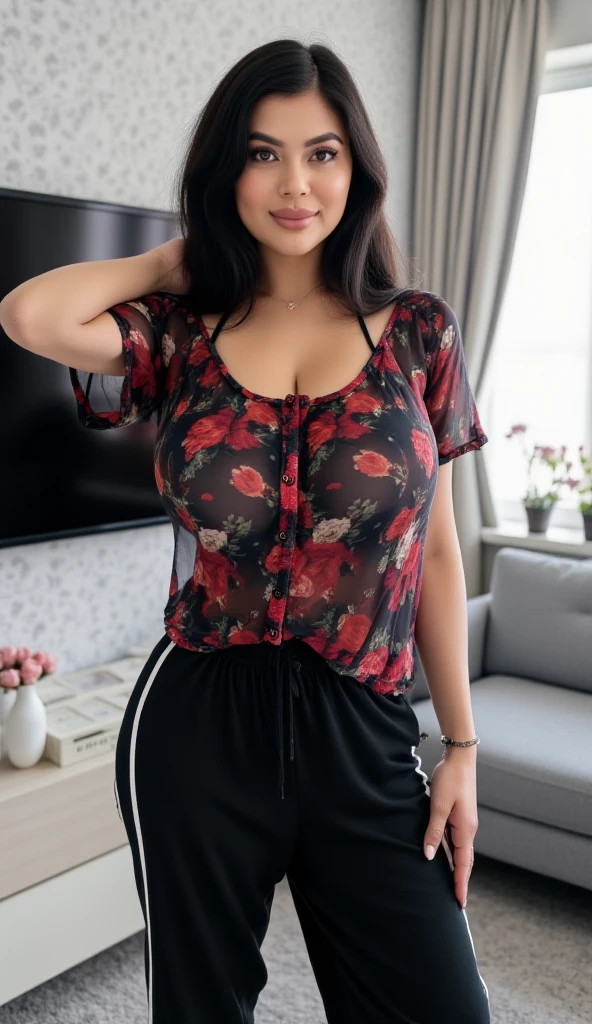 Feeling fatigued(((8K、High resolution、Highest quality、High resolution)))alone、Natural body shape、White skin、Natural Makeup、Black Hair、bangs、Straight Long Hair、、((()))、、(Big Breasts:1.4)、(())、(((((Looking into the camera)))))、(((Red satin panties)))、(((Lift up the skirt)))、Bedroom、、((Pay attention to the butt、))、、(Business look), ((Married Woman), ((White ribbed short sleeve V-neck)), ((Formal Black Tight Skirt,mini skirt )), necklace、(())、Backwards、Looking back at the camera、Exposing thighs、Mostly buttocks, Lace panties