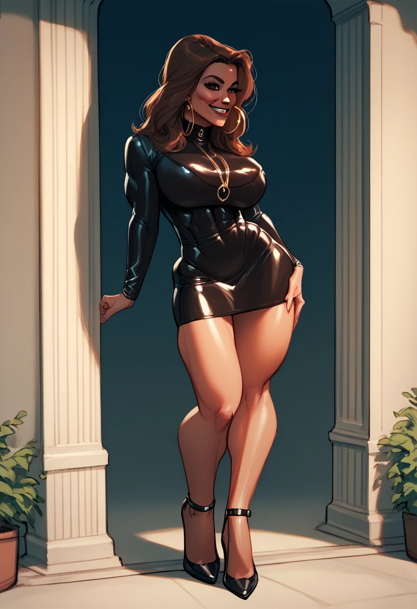((masterpiece)),(((best quality))), ((character design sheet:1.4)), ((face profile:1.4)) illustration,1girl, muscular, ((burgundy business suit:1.4)), blossom, (red hairband), ((orange hair:1.4)), burgundy suit ((detailed face:1.4)) ((gigantic breasts:1.3)), (latex pants), ((cleavage)), beautiful woman, long twintails, shiny skin, (thick legs), scribbles and marks, , rough sketches, pose, 8k,16k, (simple background, white background: 1.3)