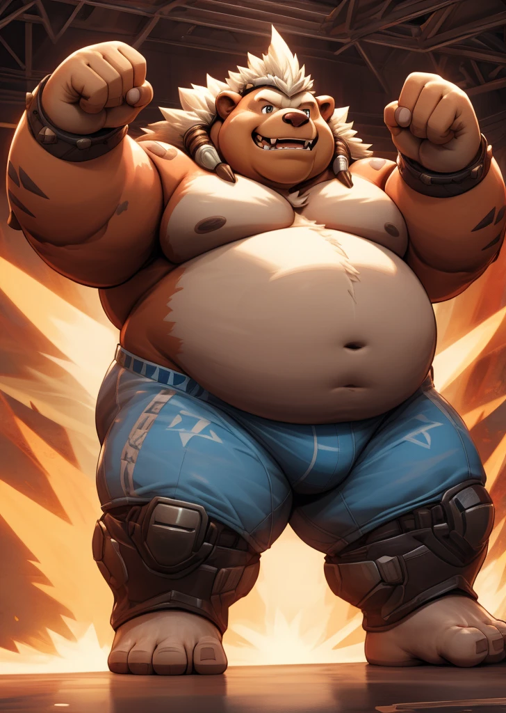 tanuki,Alone,male people,chubbinesat minora,Upper body, pose, Detailed pubic hair, A high resolution,, tmasterpiece,Excessive obesity,Obesity in the extremities,Lift your feet,foot in the air,(big bulge),big ball,eye glass