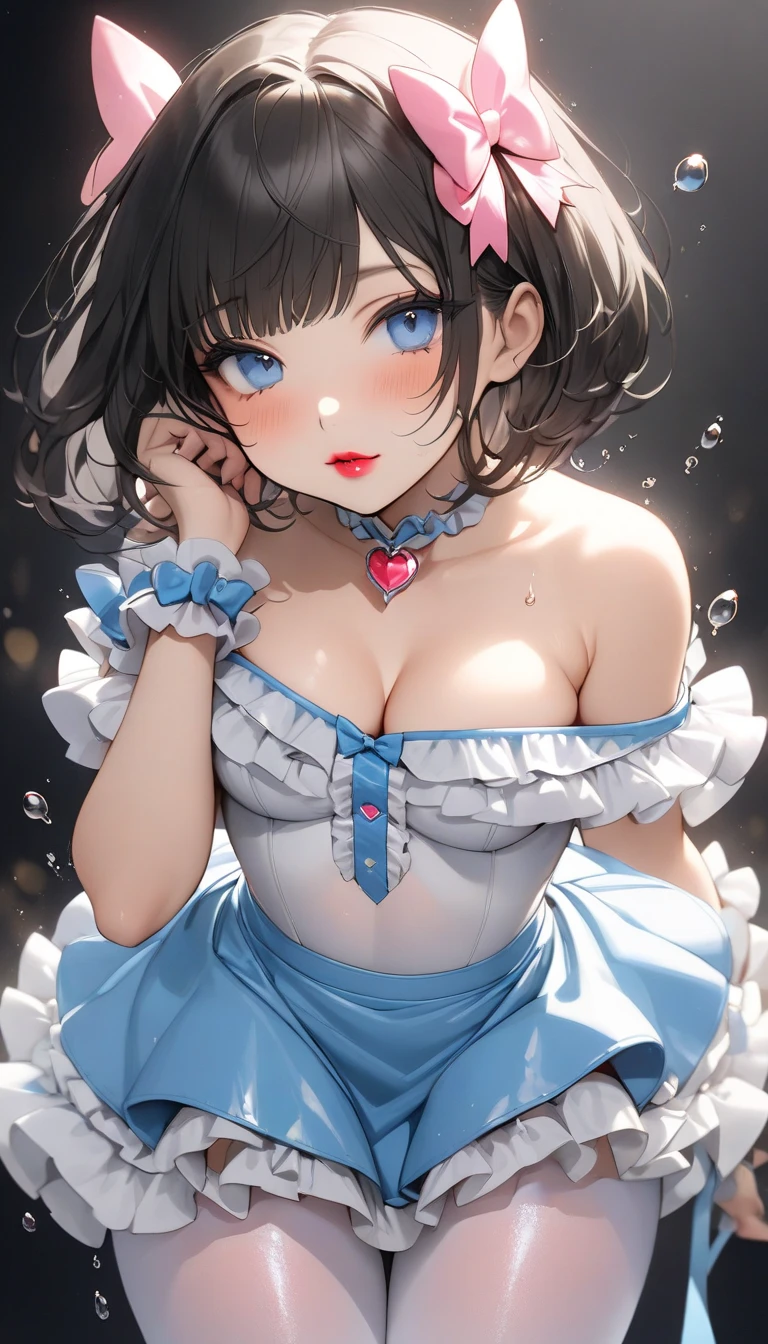 Perfect human body, 1boy, 1girl in, a couple, hetero, NSFW, Realistic, masutepiece, Very detailed background、ryokan, (((Dark-skinned macho man puts his hands around a girl's waist))),、 ((Woman holding head with both hands)), ((Sweat,steam,Lower grade))), 、Colossal tits、((fear expression)), (blushed face), Looking at Viewer,insertion、Alafif woman straddling a man、milf