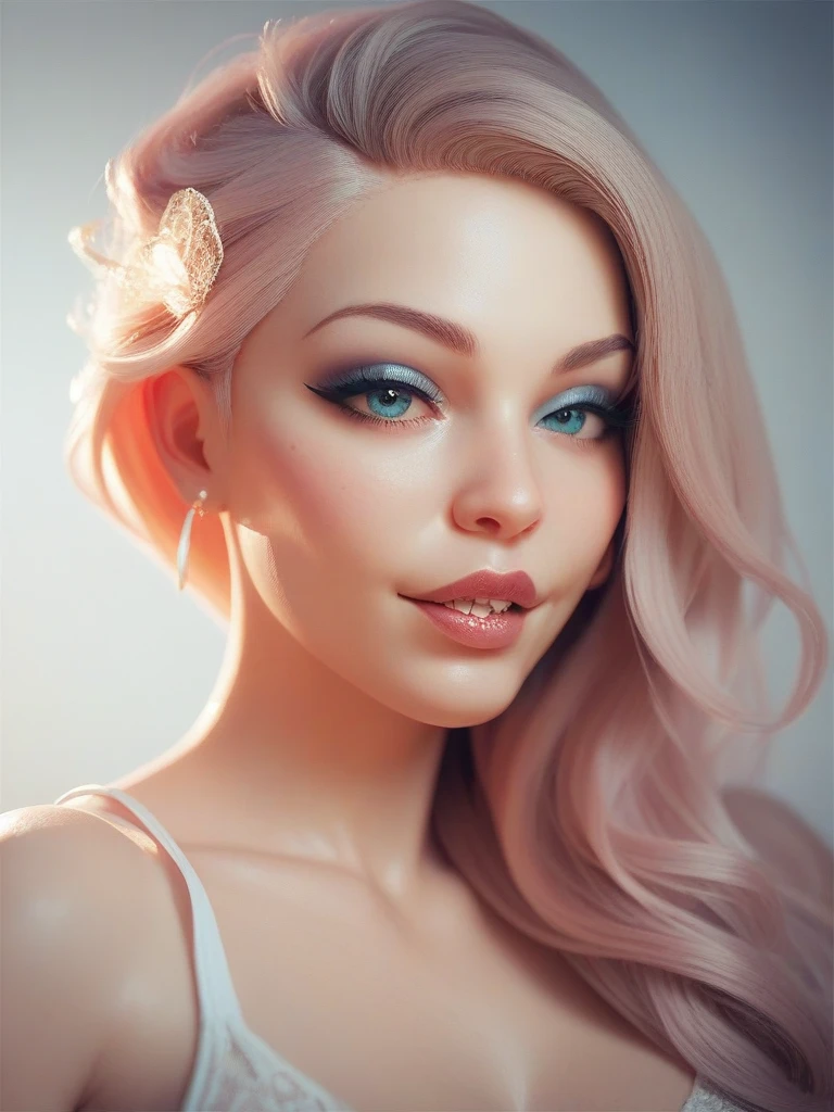 photorealistic,ultra realistic,glowing cyan hair,21 year old woman,sparkling starburst green eyes,red theme,mascara,plush lips,pink lipstick,smile,straight white teeth,realistic skin texture,skin pores,shiny skin,selfie,red dress,photo shoot,red background,alluring,attractive,amazing photograph,masterpiece,best quality,