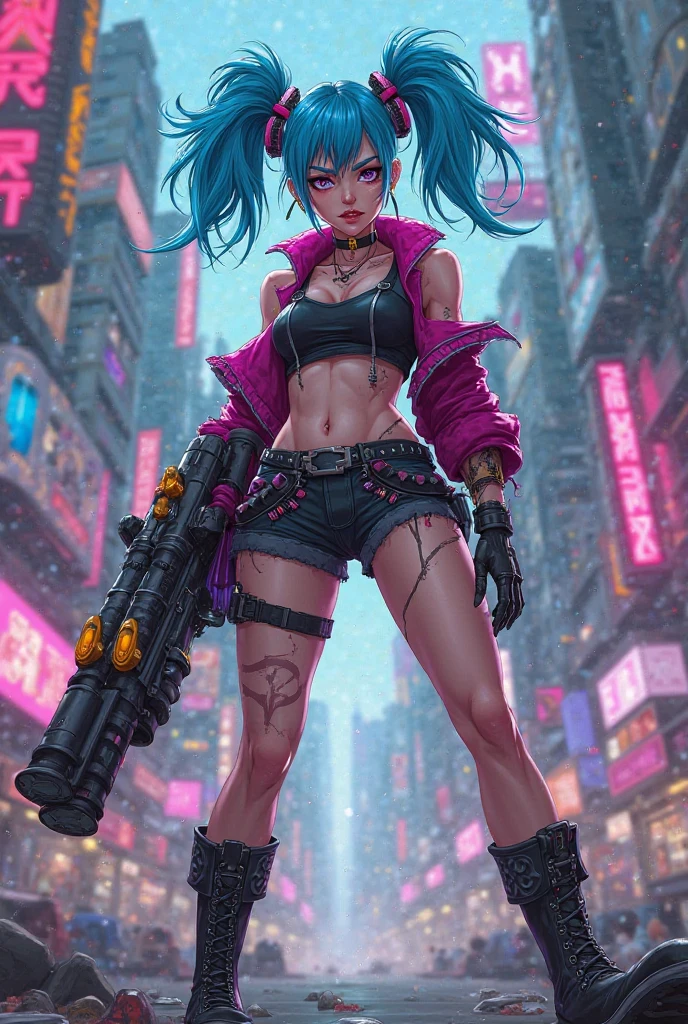 Beautiful anime painting of cyberpunk catgirl, multicolor hair, full body, trending on artstation, 8k, masterpiece, graffiti paint, fine detail, full of color, intricate detail, golden ratio illustration, by tim okamura, victor nizovtsev, greg rutkowski, noah bradley --auto --s2