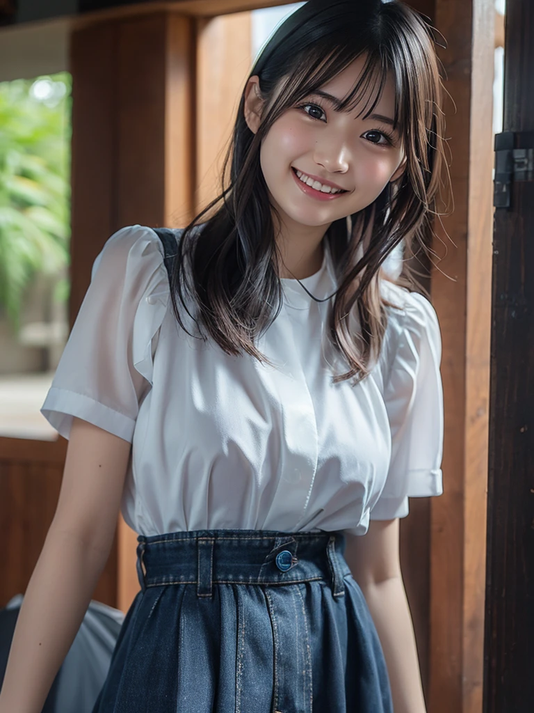 Wearing short-sleeved clothing、Smile a little