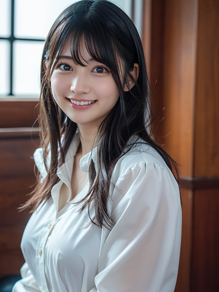 One Girl, Trying to take off your uniform、(Put your hands on the desk and stick your butt out、School classroom、Naturally large breasts that can be seen even through clothes、School white summer shirt、school summer uniform、Beautiful girl, A seductive expression、Delicate girl:1.3), (24-years-old:1.3),(Smiling with teeth showing、Cute smiling eyes、Cute loose perm、(Fluffy hair、Loose perm、Braid only the bangs:1.4)Braid only the bangs、Fluffy hair、Medium Short Hair、Wrapping a leather belt、Wear a checked miniskirt、Round and ample breasts、Curved waist、Photo from the waist up:1.4)
Very beautiful eyes, (School uniforms:1.3), (Very large breasts:0.5), Brown eyes, Parted bangs, Light brown hair,
, A face of ecstasy、(The expression of ecstasy、A face of ecstasy:1.0),
, (masterpiece, Highest quality, Super detailed, Detailed face, 8k)