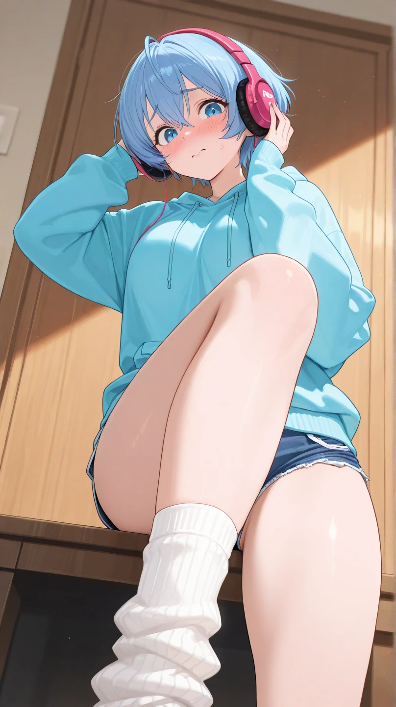 score_9_up, score_8_up, score_7_up, 1girl, solo, mature female, Nobara Kugisaki, brown bob hair, brown eyes, pink lips, parted lips, fit slim body, perfect medium erected breast, (((grey hoodie, black tight thong, long white socks))), (((modern open space kitchen, with panoramic windows))), looking at the viewer, perfect model body, orgasming face, (((standing, one leg up to head and having sex with man))), (((perfect pussy penetration))), (((penis penetrating her pussy))),