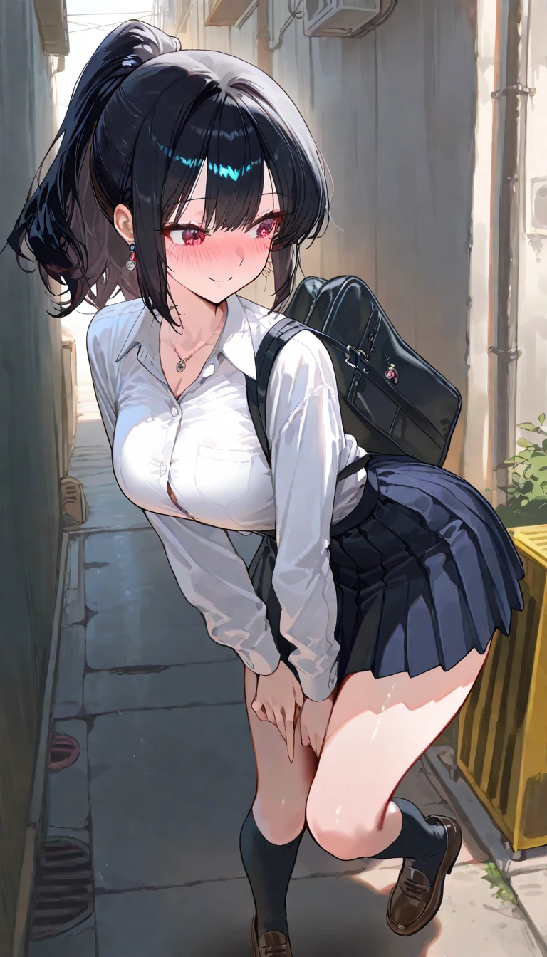 Anime-style image of a woman wearing a short skirt and glasses, hyperRealistic , a hyperRealistic , chic, Realistic , , Gwaiz, artwork in the style of Gwaiz, (SFW) Safe at Work, [ 4k digital art ]!!, Short full body portrait!,(masterpiece), (One serious civil service commissioner: 1.3), (Super thick and plump body: 1.3), (Huge breasts and buttocks)), (Small Head: 1.2), (Very small uniform)), (Shiny skin: 1.2), (A speech while crouching in the stands in the schoolyard in the morning)), {fat},1boy, penis, doggystyle, from behind, spreadassms, chubby body, fat body, short,ultra detailed, masterpiece, best quality, blush, a woman, rolling eyes, open mouth, school girl, wearing , wearing glasses, classroom, sunset, light particles, hdr, brown grey hair, midium wavy hair, shiny hair, bang, single braid, clear grey eyes, Smiling Kiss, Tongue Out, アニメ ,orgasm face, sexual climax, bitch, back shot, back view, low angle, from below, back view, arched back, looking back, all fours, chubby body, BIG ASS , saliva, BBW, slender waist, anal, seiza, hands on head,white eyes, Hand Drawn, Showing Ass, Bobcut, Knee socks, (Super thick and plump body: 1.3), Butt sticking out, Close your legs, seiza, spread legs, pleated skirt, Stretch your arms back, long pleated skirt, I can&#39;t see your butt, Buttocks hide, Arms folded behind back, Super big butt, Awesome numbness , Plump , Chubby, Butt sticking out,
