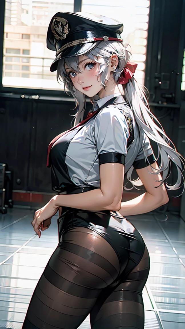 ((focus on the face)),[NSFW], ((Cute symmetrical face)),8k, highest quality, photo realistic, Highly detailed 8k wallpaper,、((Biologically correct limbs、number of fingerasterpiece:1.2, highest quality), (realistic, photorealistic:1.4), beautiful illustrations, (Taken in the dark), Beautiful woman,blue-silver hair, 25 years old,１name、 perfect face, perfect body, shiny skin, beautiful hair, beautiful face, beautiful eyes, 緻密でbeautiful eyes, beautiful body, beautiful breasts, beautiful arms、((beautiful thin legs)), (small butt、Narrow thighs),blush、 (upward glance、cute smile), skirt、high heel long boots、black toe garter stockings、garter belt)、detailed facial depiction、monotone photography