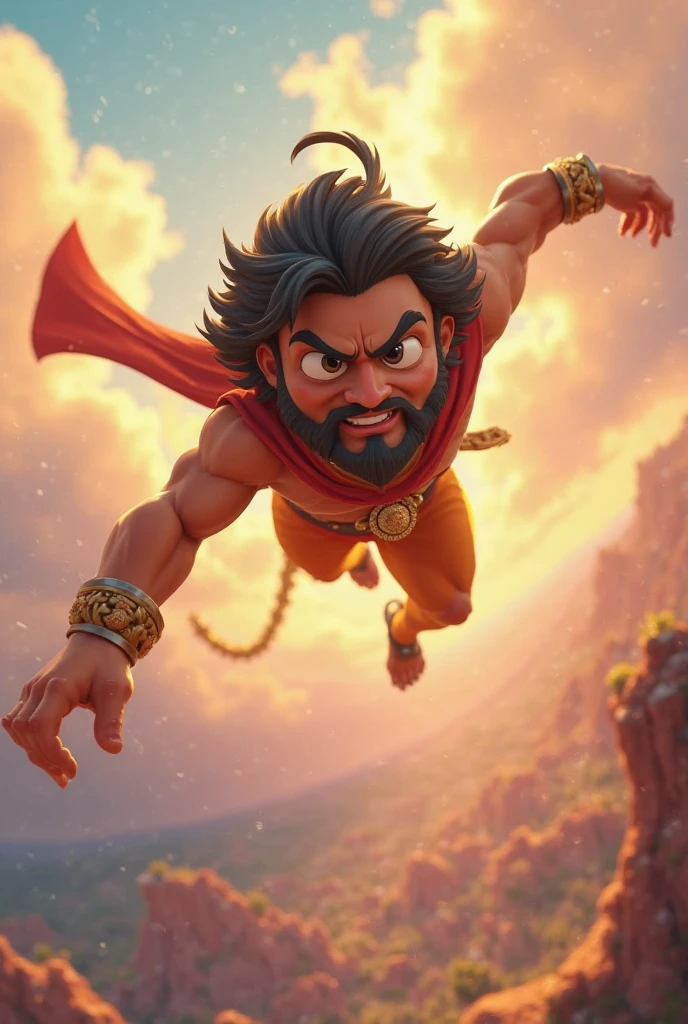 (1man), solo, jewish, hair(black, messy, long-hair), beard, jesus, photo(close-up), wearing(long-toga), (FULL BODY, CHIBI), background(heaven, cloud), (blurry_background:1.5), (photorealistic, absurdres, best_quality:1.5),