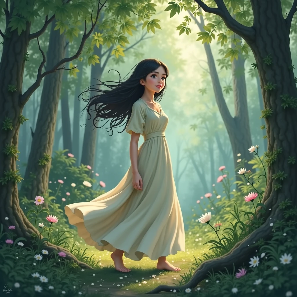 Maya loved to walk in the forest near her home