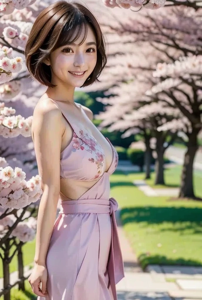 realistic,(top quality、men 8K、masseter muscle sculpture、delicate picture)、beautiful asian woman (soft smile,happy, happy expression)、21 year old woman,(chubby body 1.1)、(((Very large))), ((Non-breaststroke)), thin strap tank top, I can see my belly button, Clutching your chest, Thin see-through long dress that hangs over the shoulder、Please unbutton your dress., ((Show off your panties)), Spring Cherry Blossom Picnic、me'm on a cherry blossom date.. very erotic pose、벚꽃me무가 늘어선 길을 따라 걷는다. Camera shot pointing upwards, ((Show your pussy))
