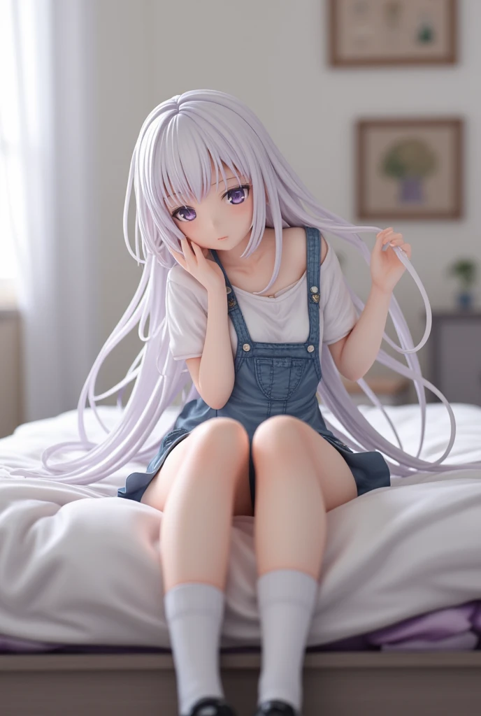 masterpiece, best quality, absurdres, perfect anatomy,
green eyes, long hair, twintails, (parted bangs:1.4), white dress, collarbone, sleeping wear,
(wood wall, wood house, wood room:1.2), simple background, (from above:1.2),
indoors, insidebox, in container, (on side:1.2), box filled with purple bottles,
<lora:frieren:1>, frieren,
<lora:more_details:0.2>,
<lora:insidebox:0.8>,