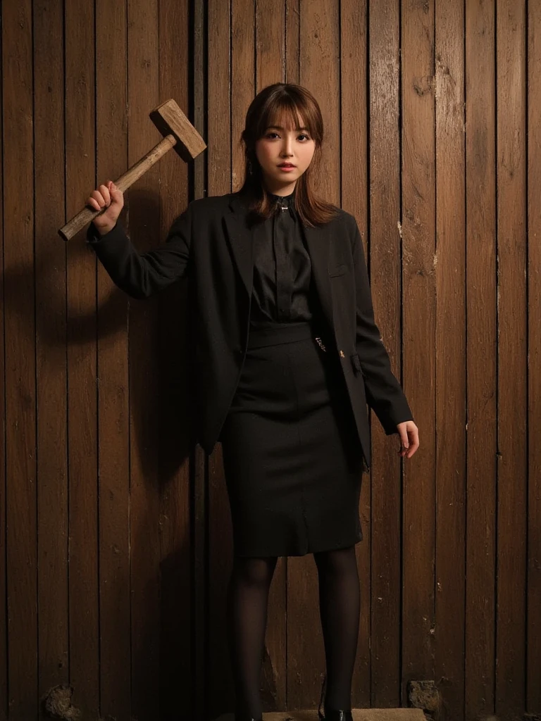 illustration of people in black uniforms with swords in Japan