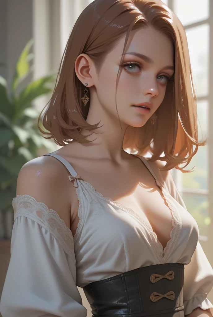 ((最high quality, 8K, masterpiece: 1.3, Ultra HD, high quality, 最high quality, High resolution, realism)) 、A 22-year-old extremely beautiful white woman、Body shape like a fashion model、Hair color blonde、blue eyeedium Hair、Straight Hair、smile、Background blur((depth of field))、Aerial perspective((atmospheric perspective))、I want my head to stay off screen、Put an anklet on your ankle、Wearing red nail polish、I have a peticure、Fashion model body type、Inner Color((colored inner hair))、Hair behind ears((hair behind ear))、Gone with the Wind、Cleavage Emphasis、
