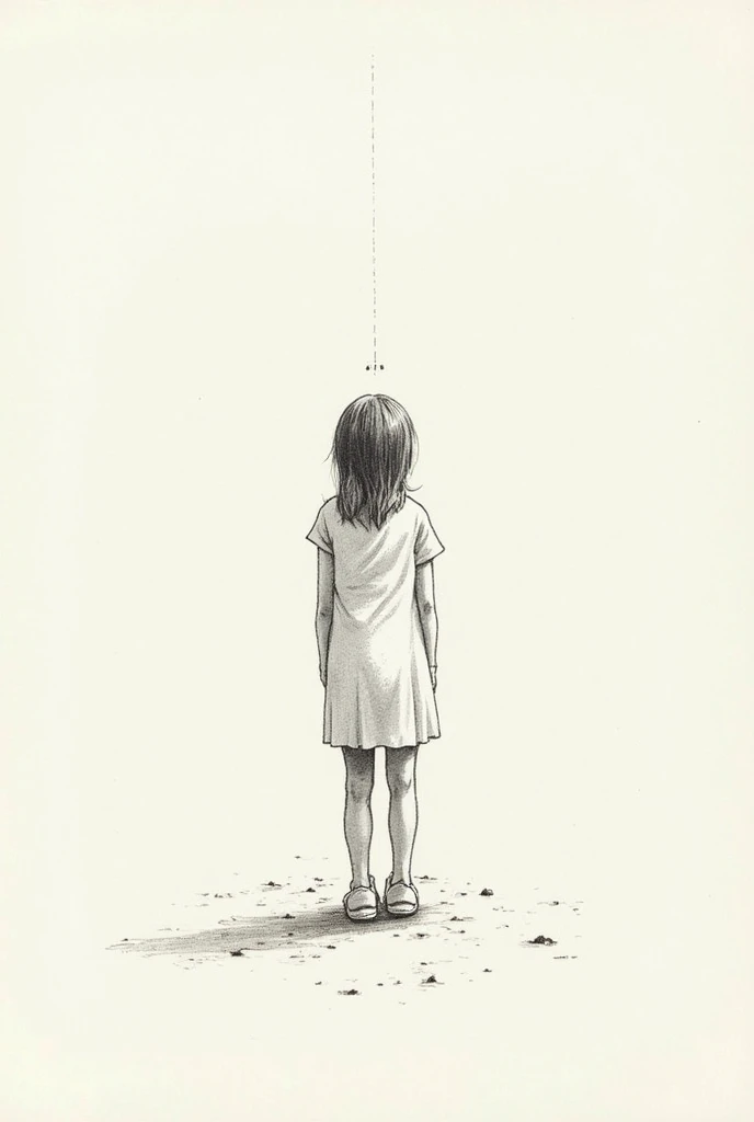 A small sad girl stands beside a tall speaking podium