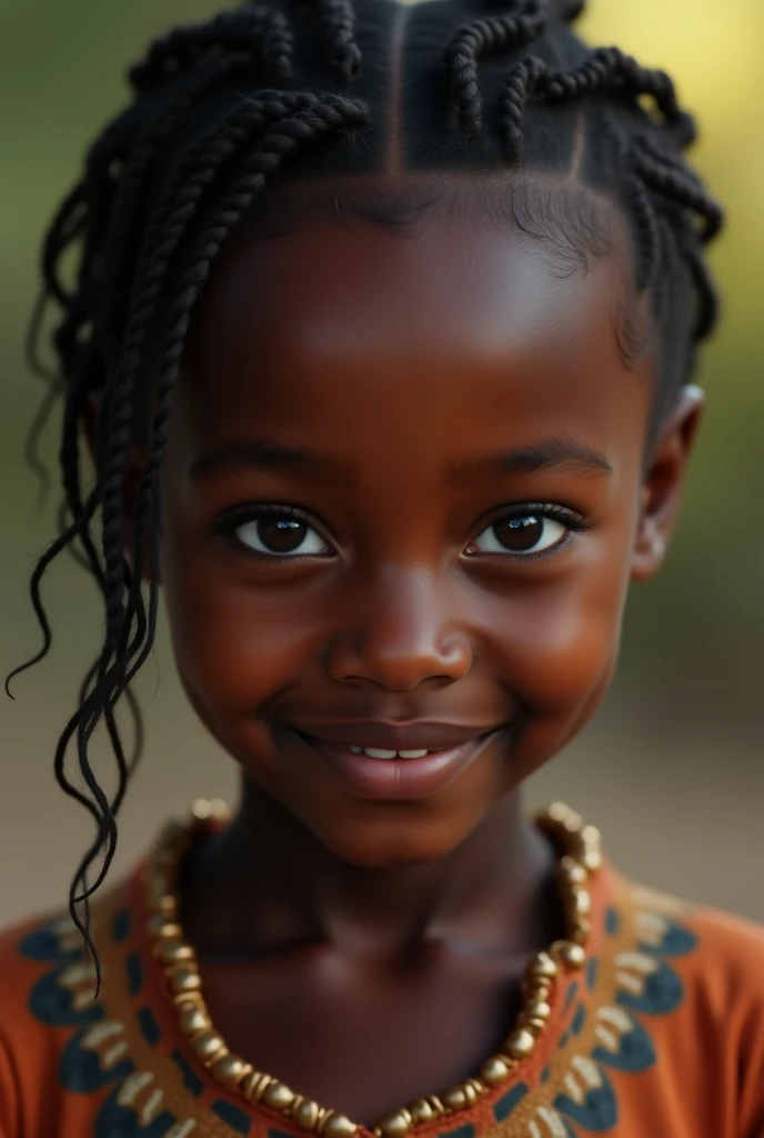 A black boy with golden eyes and golden hair