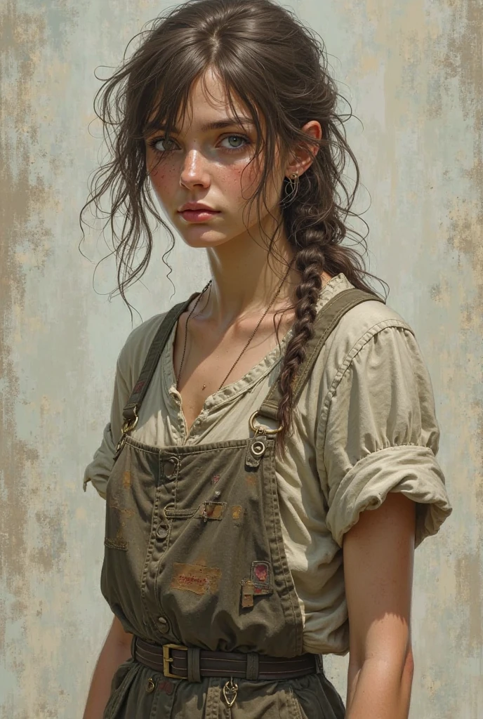 A masterpiece of cinematic photography! A stunning young woman with an updo hairstyle and a very cute face gazes directly into the lens. Her eyes are incredibly detailed, with a subtle sadness hinting at her sorrowful expression [(sorrow)]. She wears a thin, dark shirt with tears [(裂けたClothes:1.5)] and stains [(濡れたClothes:1.4)], her bare shoulders exposed as she stands in front of a dirty, muddy backdrop. Her twintails blonde hair is messy, with streaks of chocolate brown mud staining her once-white locks. A torn and worn-out dress hangs loosely around her body, its threads frayed from the ravages of time and neglect. The camera captures every detail in stunning High resolution [(fidelity :1.4)], with a level of realism that's almost hyper-realistic [(hyper quality)]. The overall effect is both captivating and heartbreaking, inviting the viewer to sympathize with this poor, desperate woman as she weeps tears [(tear)] onto her stained clothing.