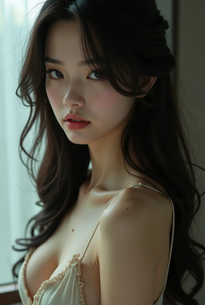 Slender Asian girl, kpop idol, ((In a cat costume)), ((top quality, 8k, masterpiece: 1.3)), crisp focus: 1.2, beautiful woman with perfect figure: 1.4, highly detailed face and skin texture, detailed eyes, ((skinny)), beautiful face, symmetrical face, full-length, sexy, naked