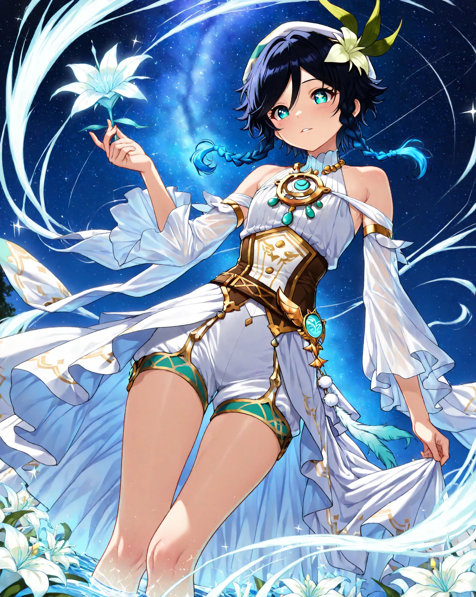 BREAK Perfect Anatomy、(High resolution:1.2)、Incredible illustrations、(Cute illustrations:1.2)、 (Beautiful background,starry skies) 1girl(Black hair, short cut, princess cut, eye shadow, lipstick(dark skin:1.8))
Osiris robe, see-through shawl, sandals(egyptian priest)
