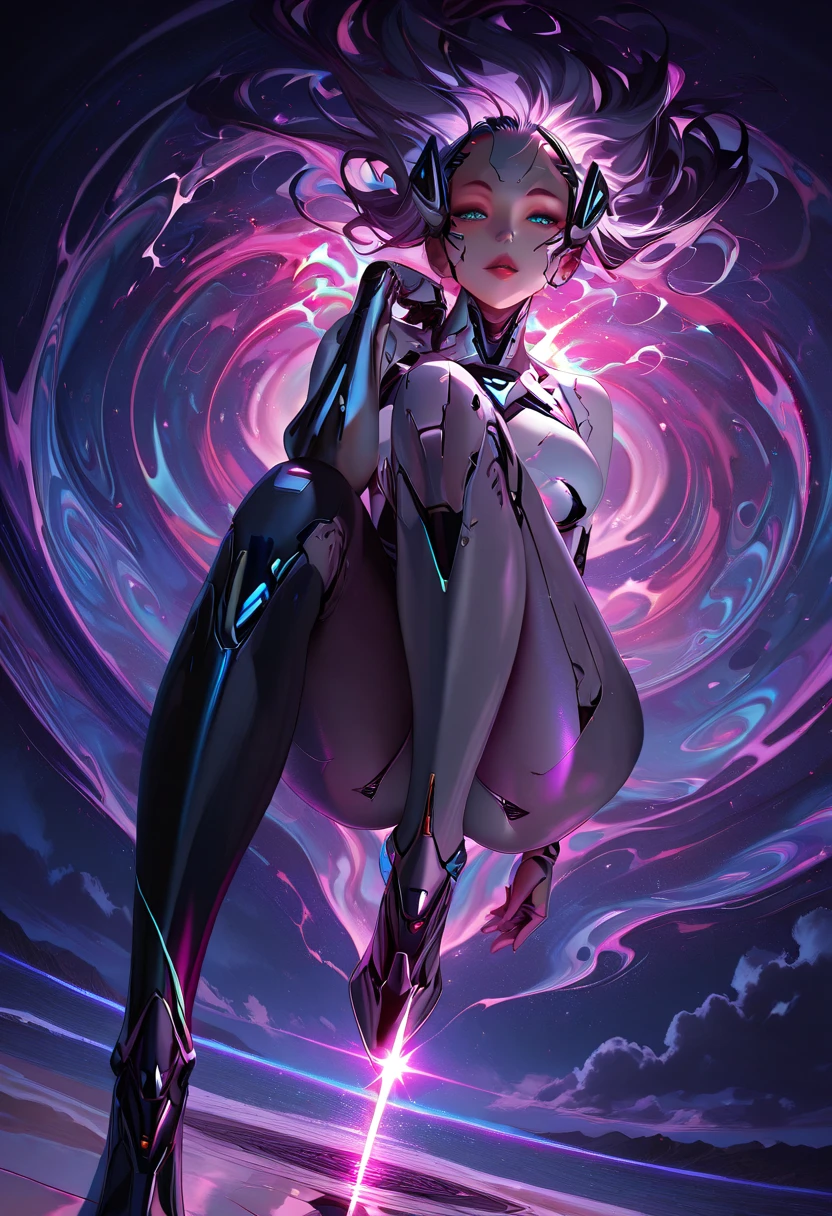 ((Лучшее качество)), ((шедевр)), (подробный), Hentai cyberpunk cyberimplants naked vagina tentacles