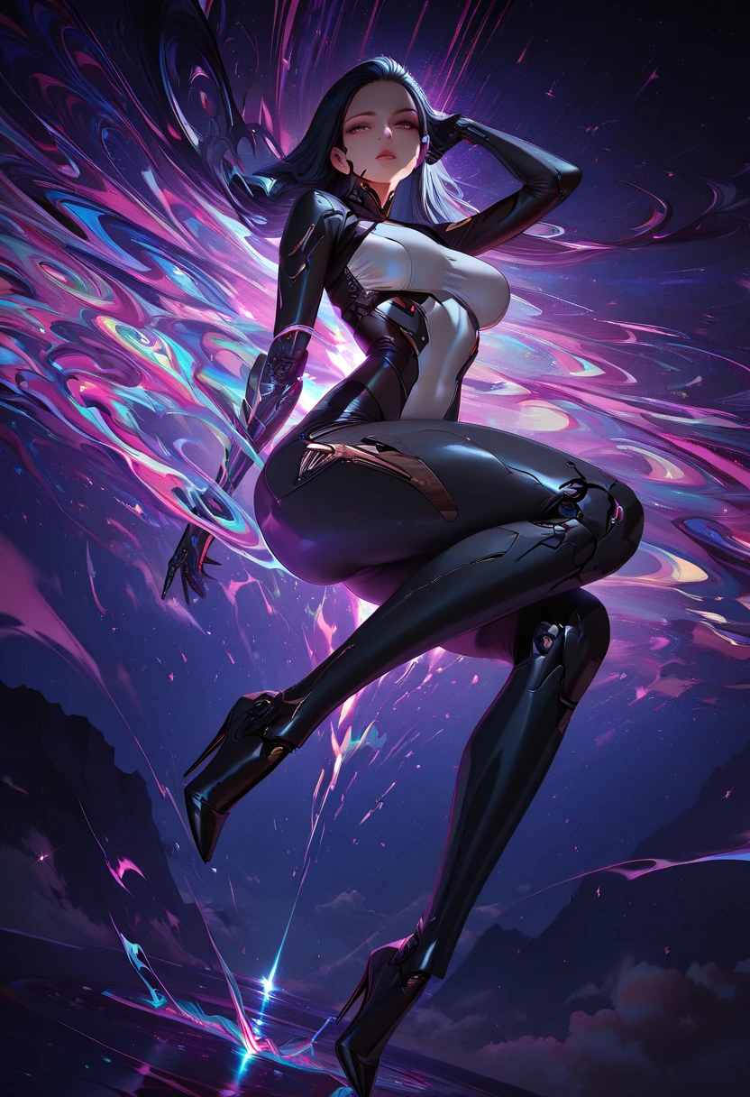 (masterpiece:1.2, best quality),(colored background) (finely detailed beautiful eyes: 1.2), (extremely detailed CG unity 8k wallpaper, masterpiece, best quality, ultra-detailed, best shadow), (detailed background), (beautiful detailed face, beautiful detailed eyes), High contrast, (best illumination, an extremely delicate and beautiful),1girl,((colourful paint splashes on transparent background, dulux,)), dynamic angle,beautiful detailed glow,full body, cowboy shot, white hair, purple eyes,intimidating look,